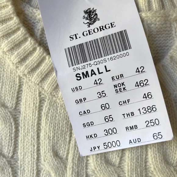 Brandy Melville Cream Cable Knit Sweater - Picture 5 of 6